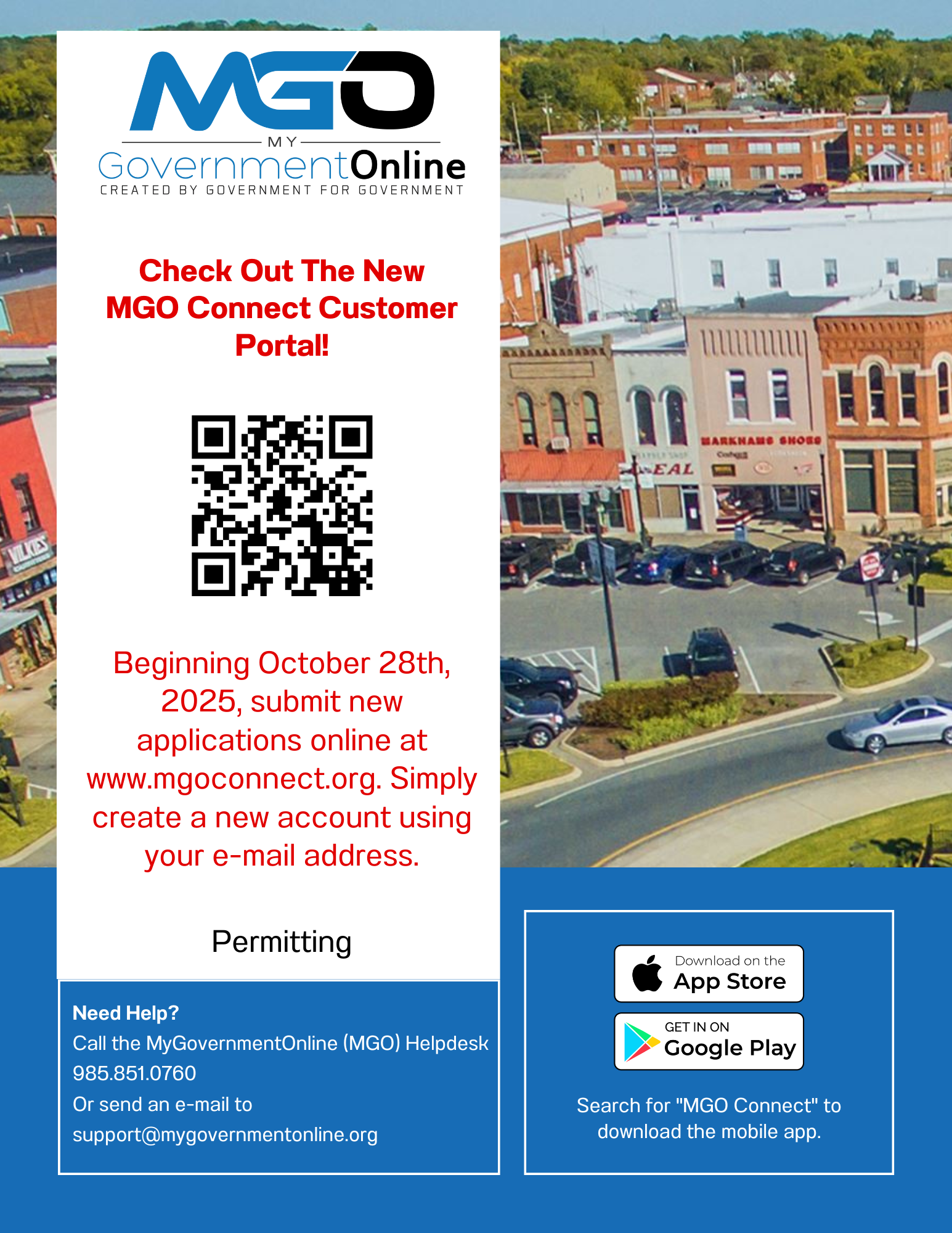 Flyer for Wilson, TN Payment Portal for new permits